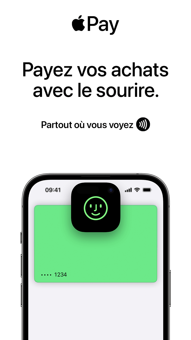 Apple Pay, payez vos achats avec le sourire.