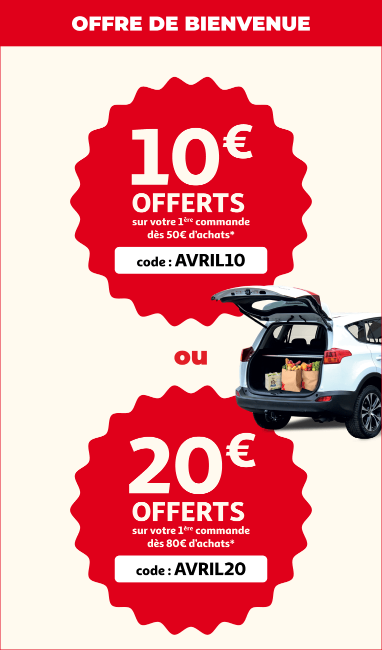 Offre de bienvenue avril 2026, jusqu'à 20 euros offerts*