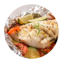 Photo de recette de poissons en papillote