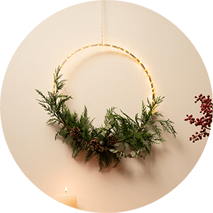 Photo de couronne végétale de Noel