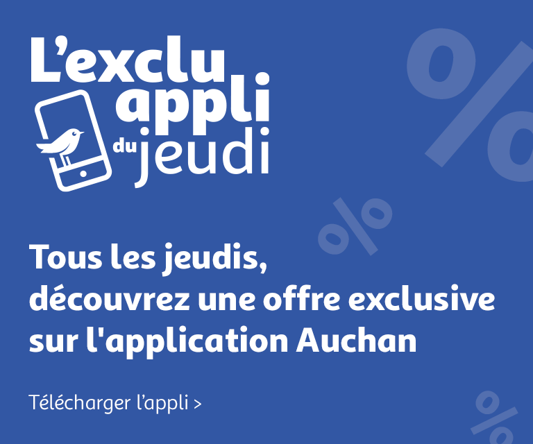 Tous les jeudis, découvrez une offre exclusive sur l'application Auchan