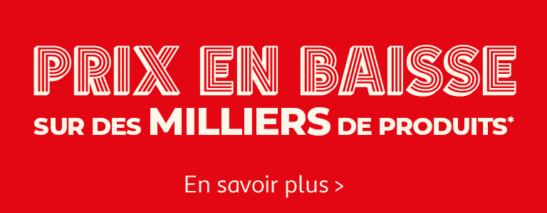 Prix en baisse sur des milliers de produits