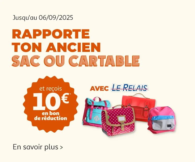 Rapporte ton ancien sac ou cartable
