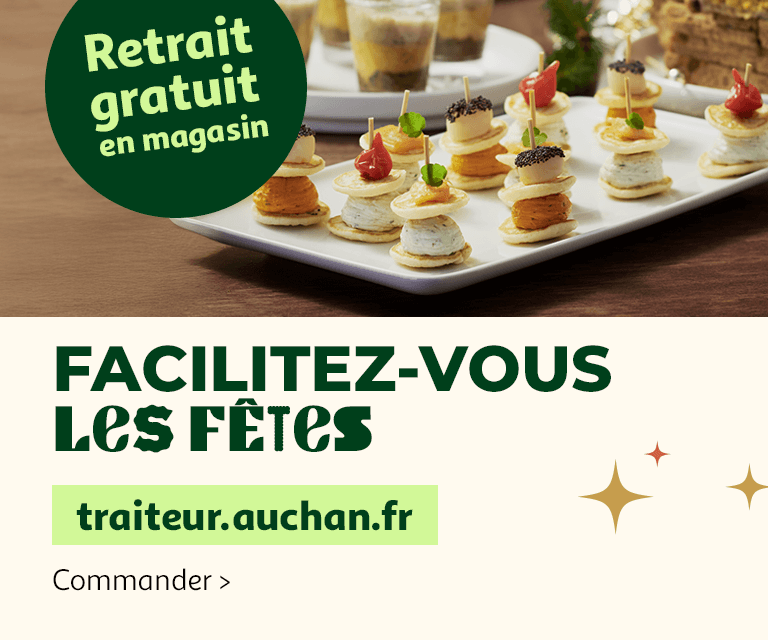Facilitez-vous les fêtes avec traiteur.auchan.fr