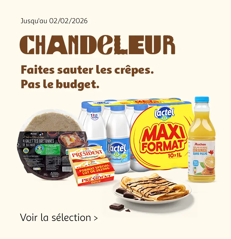 Jusqu'au 02/02/2026 : Chandeleur, faites sauter les crêpes, pas le budget.