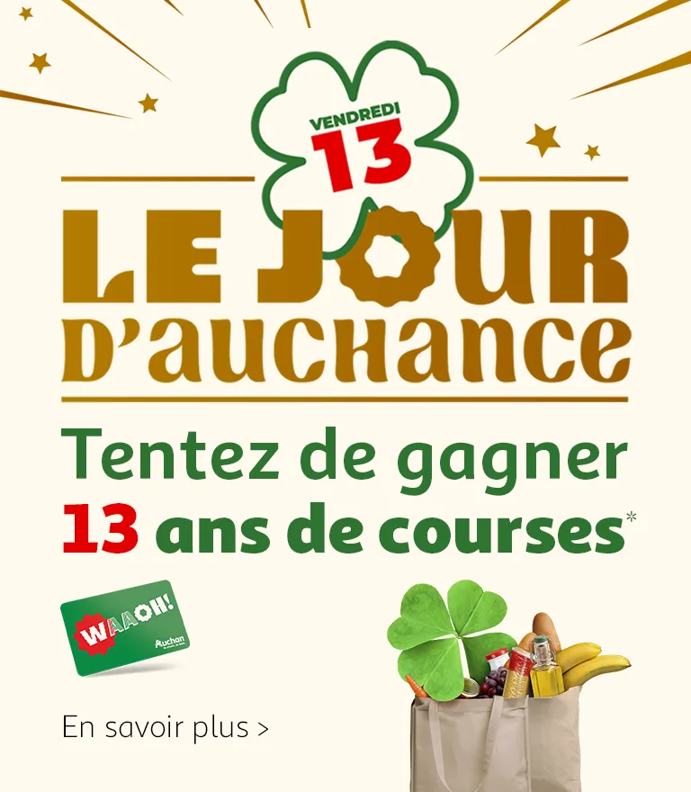 Le jour d'auchance. Tentez de gagner 13 ans de courses*