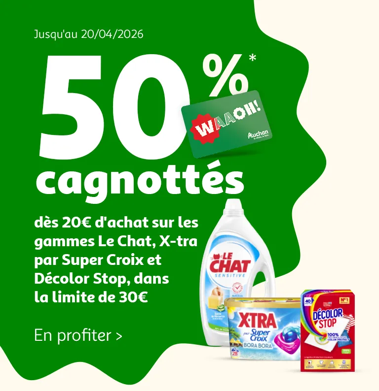 Jusqu'au 20/04/2026 : 25 JOURS AUCHAN, le festival des économies