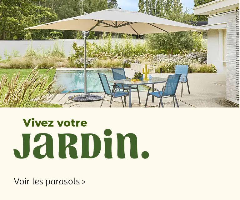 Vivez votre Jardin. Voir les parasols