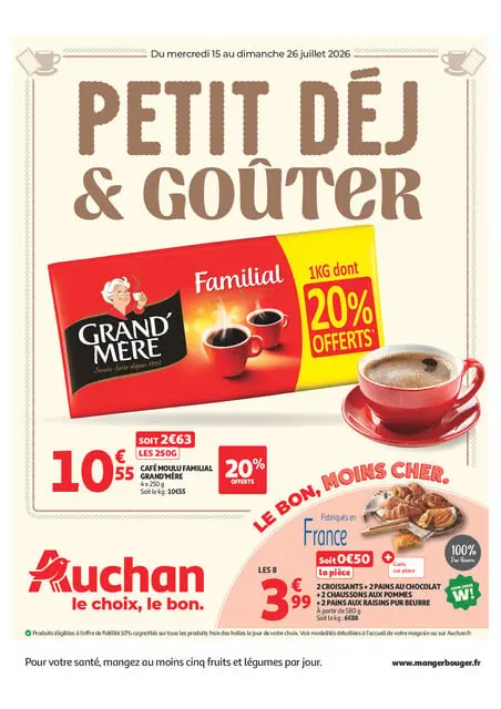 Petit dej, goûter hypers
