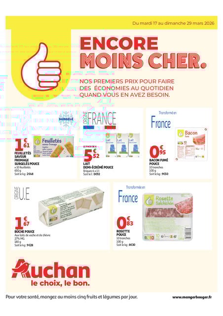 Petits prix marque Pouce