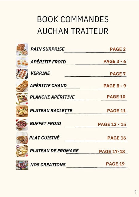 COMMANDE AUCHAN TRAITEUR