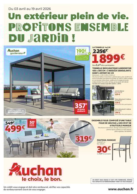 Mobilier de jardin
