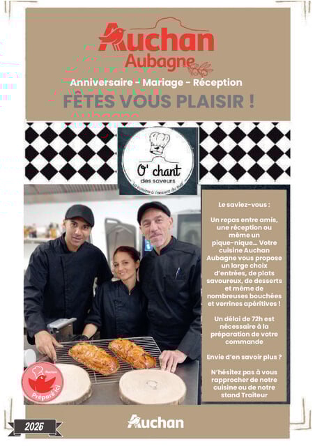 Commandes Traiteur Auchan Aubagne