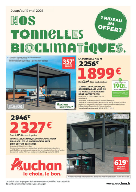 Nos tonnelles Bioclimatiques