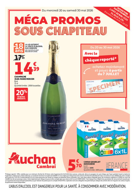 Mégas promos sous chapiteau