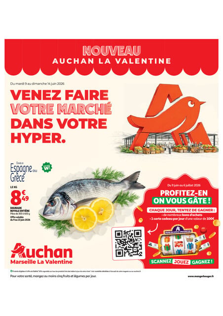 Nouveau AUCHAN LA VALENTINE - Venez faire votre marché dans votre HYPER