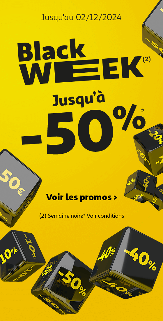 Jusqu'au 02/12/2024, BLACK WEEK, jusqu'à -50%