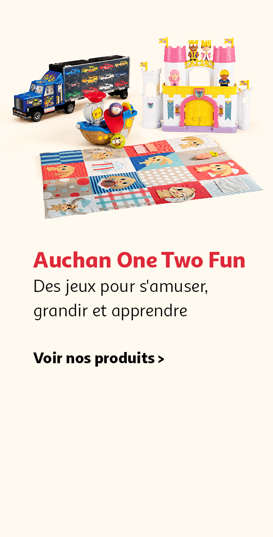 Auchan One Two Fun, des jeux pour s'amuser, grandir et apprendre