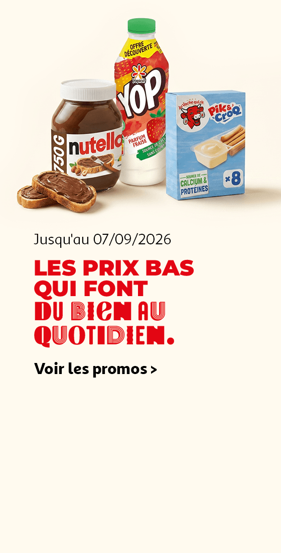 Jusqu'au 07/09/2026,  les prix bas qui font du bien