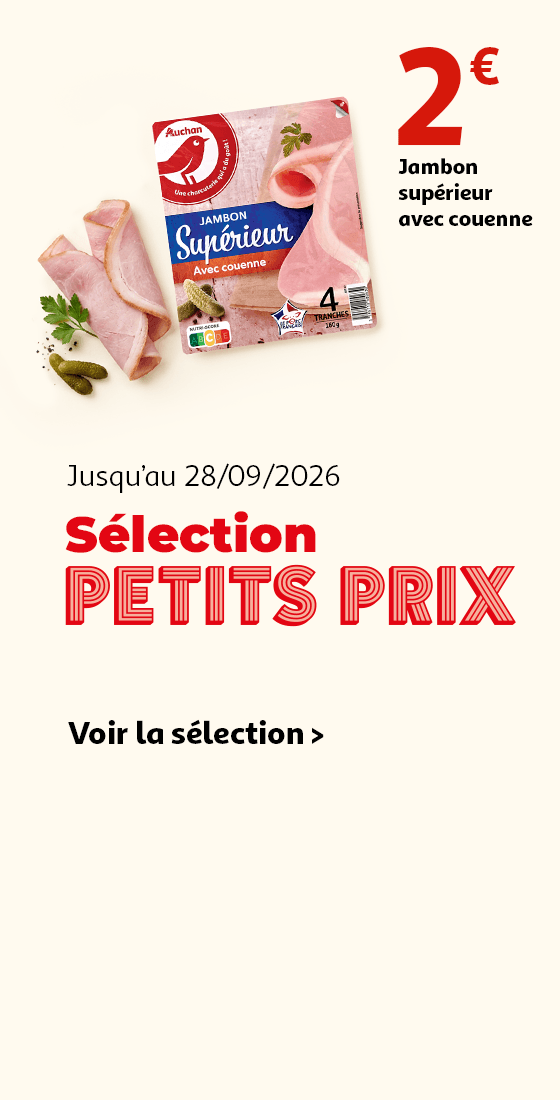 Jusqu'au 28/09/2026, sélection petits prix