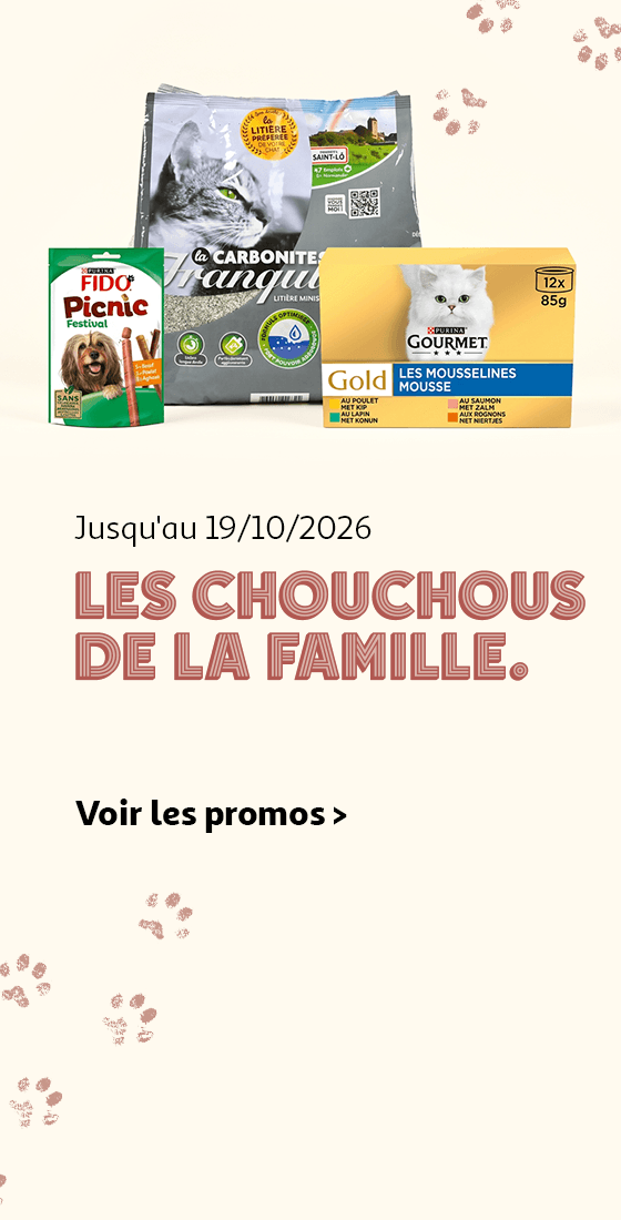 Jusqu'au 19/10/2026, Animalerie : Les chouchous de la famille. Voir les promos