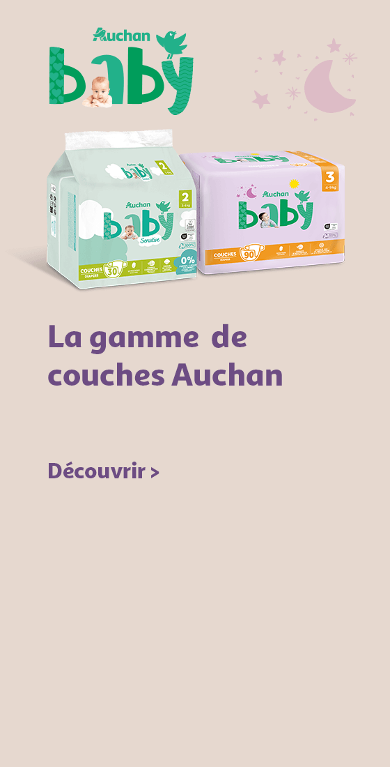 Auchan Baby : la gamme de couches Auchan