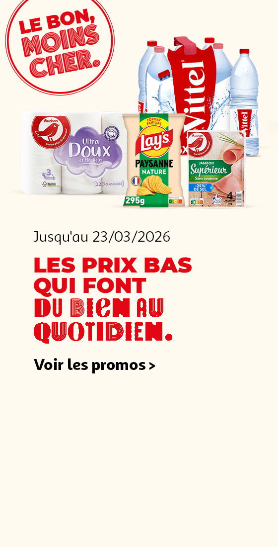 Jusqu'au 23/03/2026, Les prix bas qui font du bien au quotidien. Voir les promos