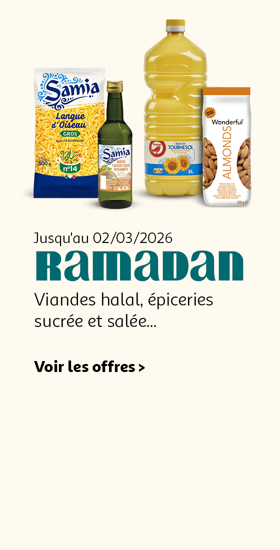 Ramadan : Viandes halal, épiceries sucrée et salée... Voir les offres