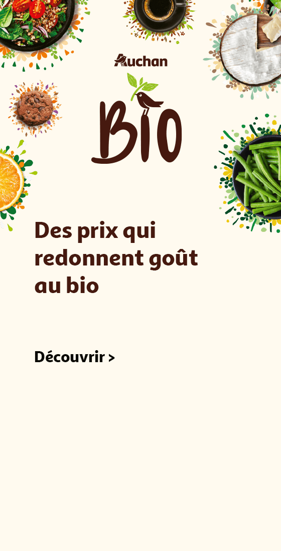 Auchan Bio, découvrir nos produits bio