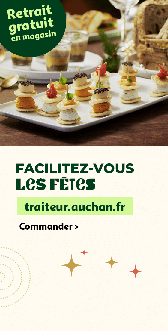 Facilitez-vous les Fêtes avec traiteur.auchan.fr