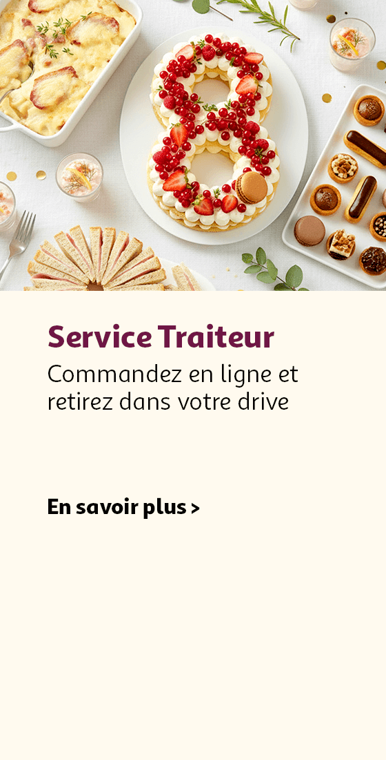 Service Traiteur : commandez en ligne et retirez dans votre drive