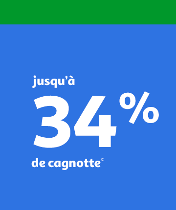 Des offres Waaoh chaque semaine : Jusqu'à 34% de cagnotte