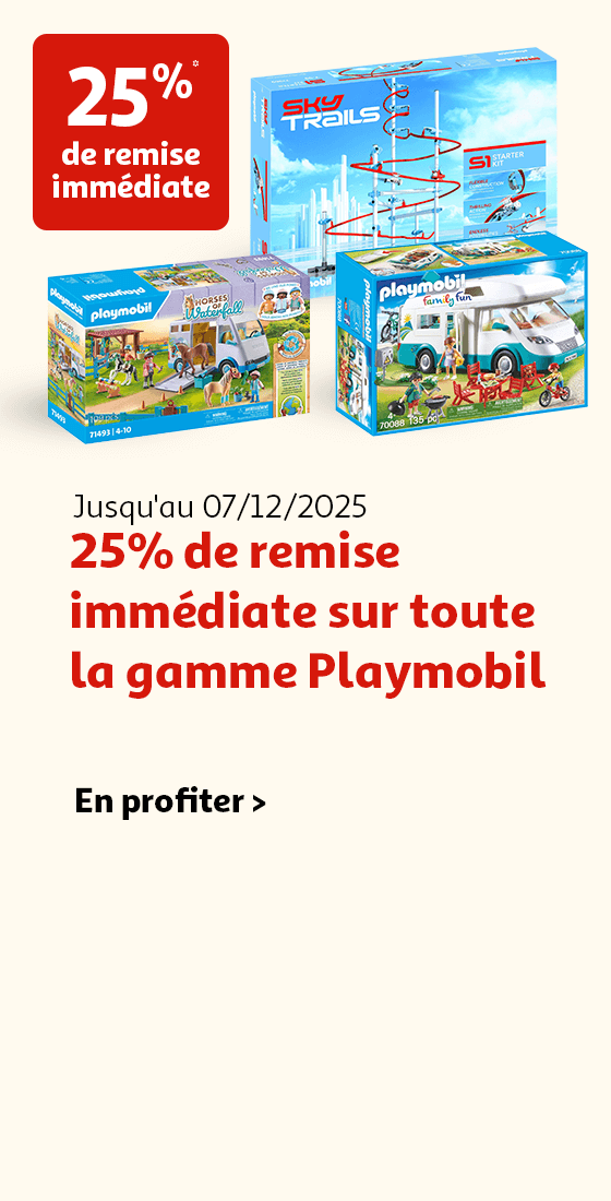 Jusqu'au 07/12/2025, 25% de remise immédiate sur toute la gamme Playmobil