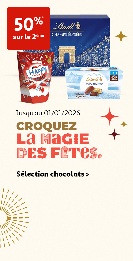 Croquez la magie des fêtes : Sélection chocolats 50% sur le 2ème