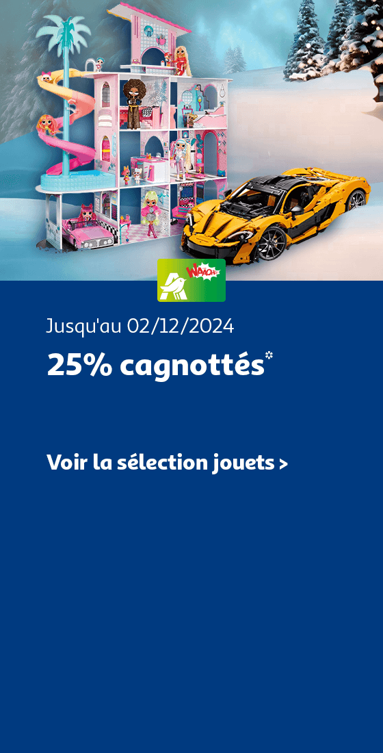 Jusqu'au 02/12/2024, 25% cagnottés* sur les jeux et jouets