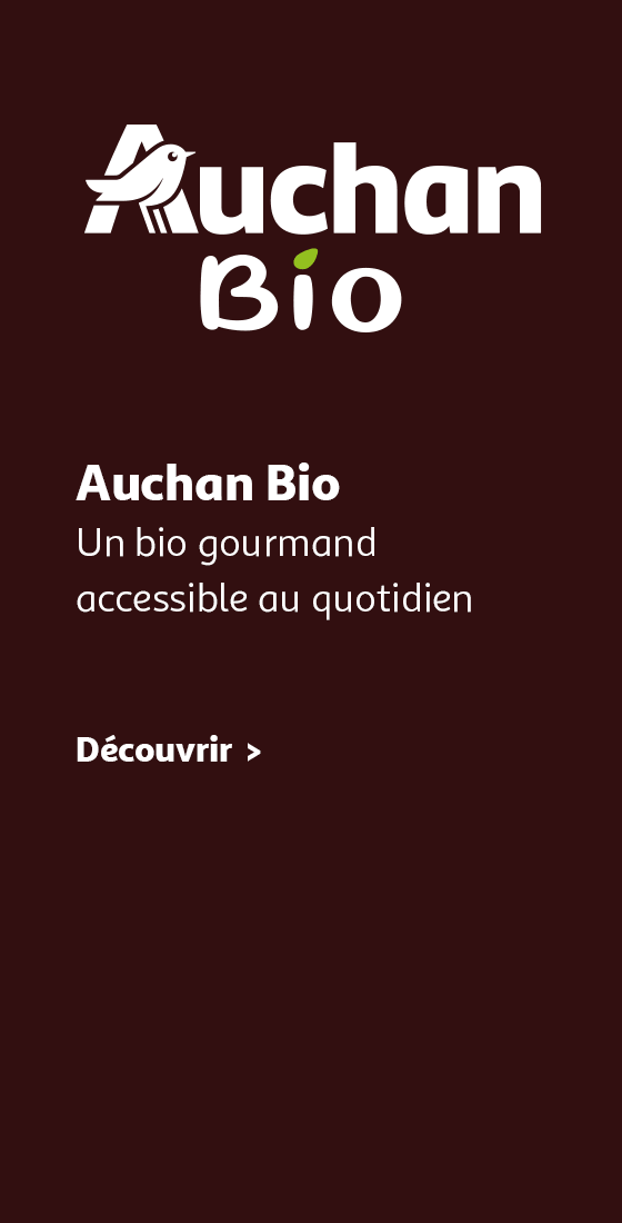 Auchan Bio, Un bio gourmand accessible au quotidien. Découvrir