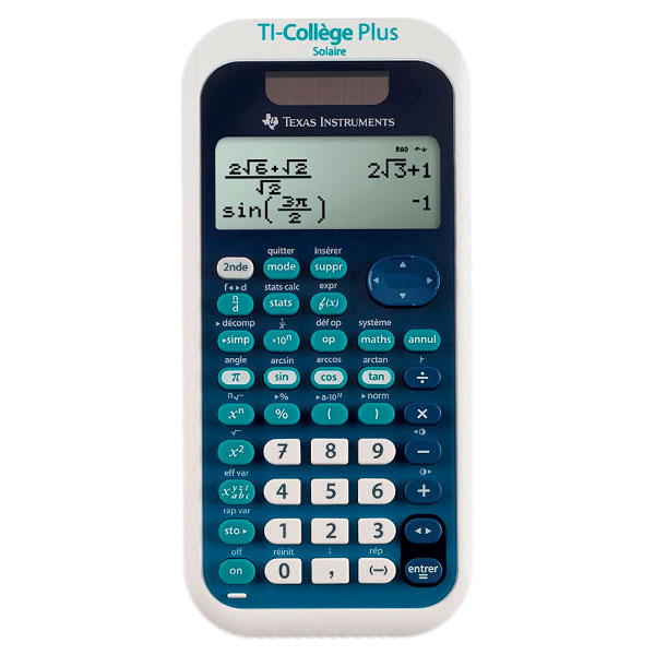Calculatrices, manuel scolaire