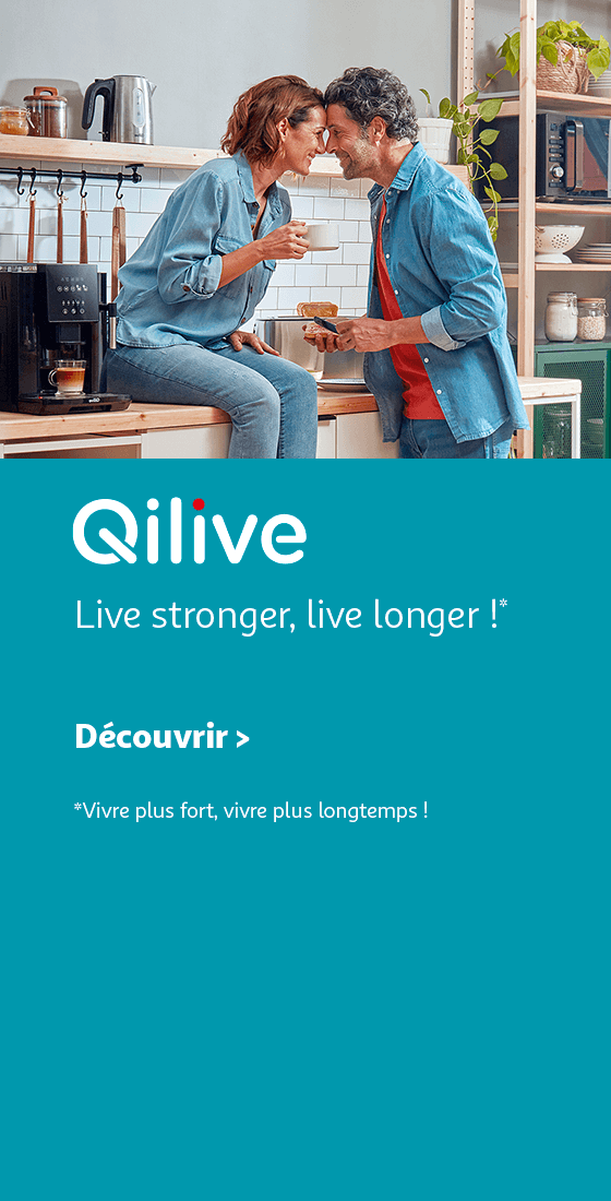 Qilive. Live stronger, live longer !* (*vivre plus fort, vivre plus longtemps)