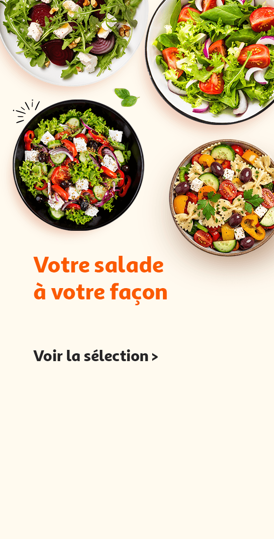 Salades, crudités, taboulés...