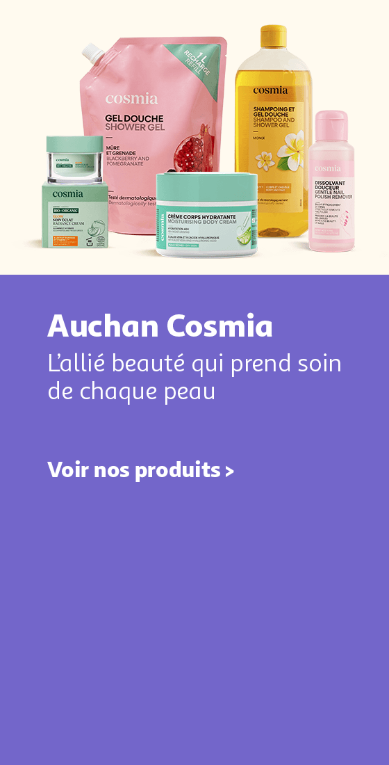 Auchan Cosmia : l'allié beauté qui prend soin de chaque peau