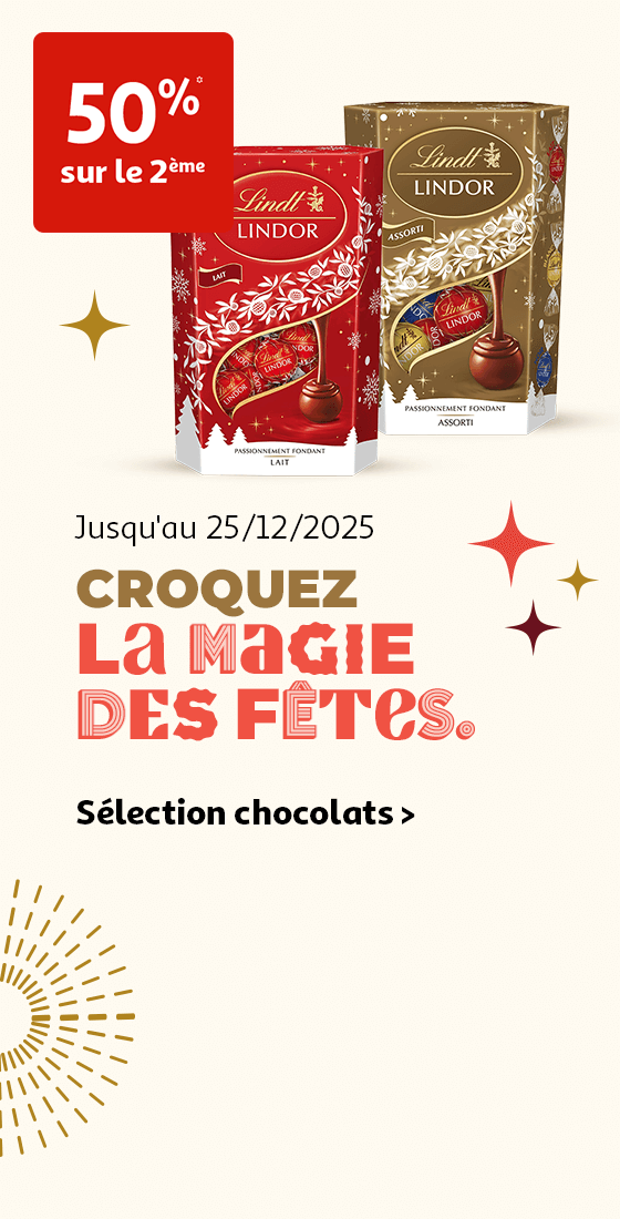 Croquez la magie des fêtes : Sélection chocolats 50% sur le 2ème