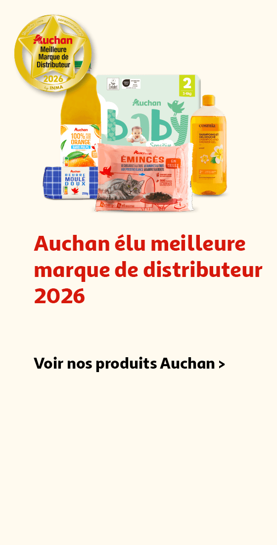 Auchan élu meilleure marque de distributeur 2026