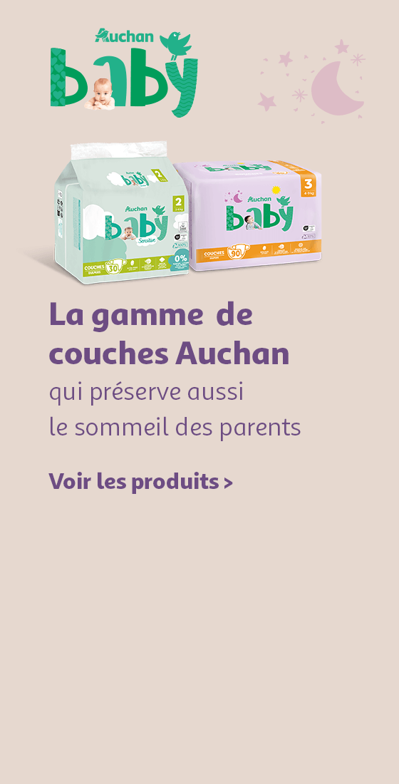 Auchan Baby : la gamme de couches Auchan