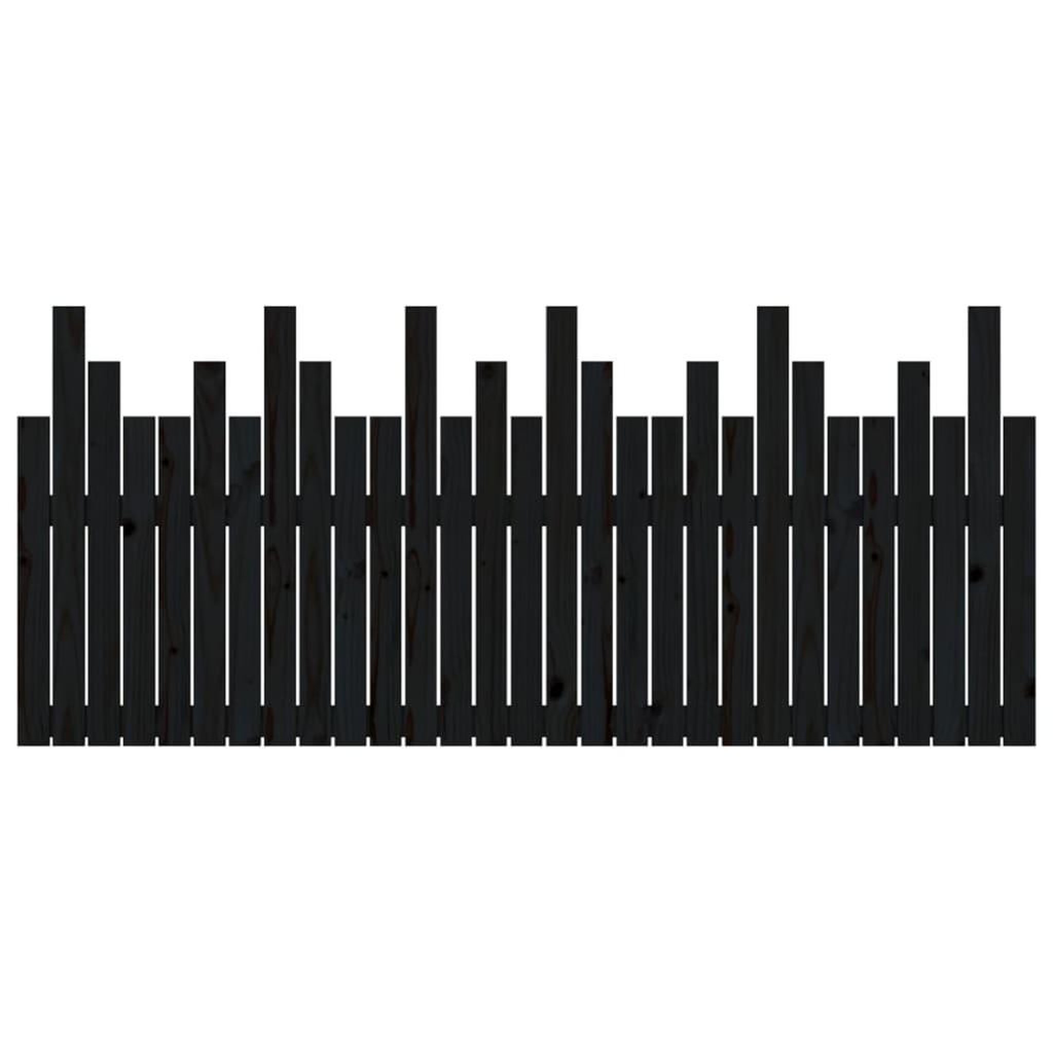 Voir la diapositive 5 : VIDAXL Tete de lit murale Noir 185x3x80 cm Bois massif de pin