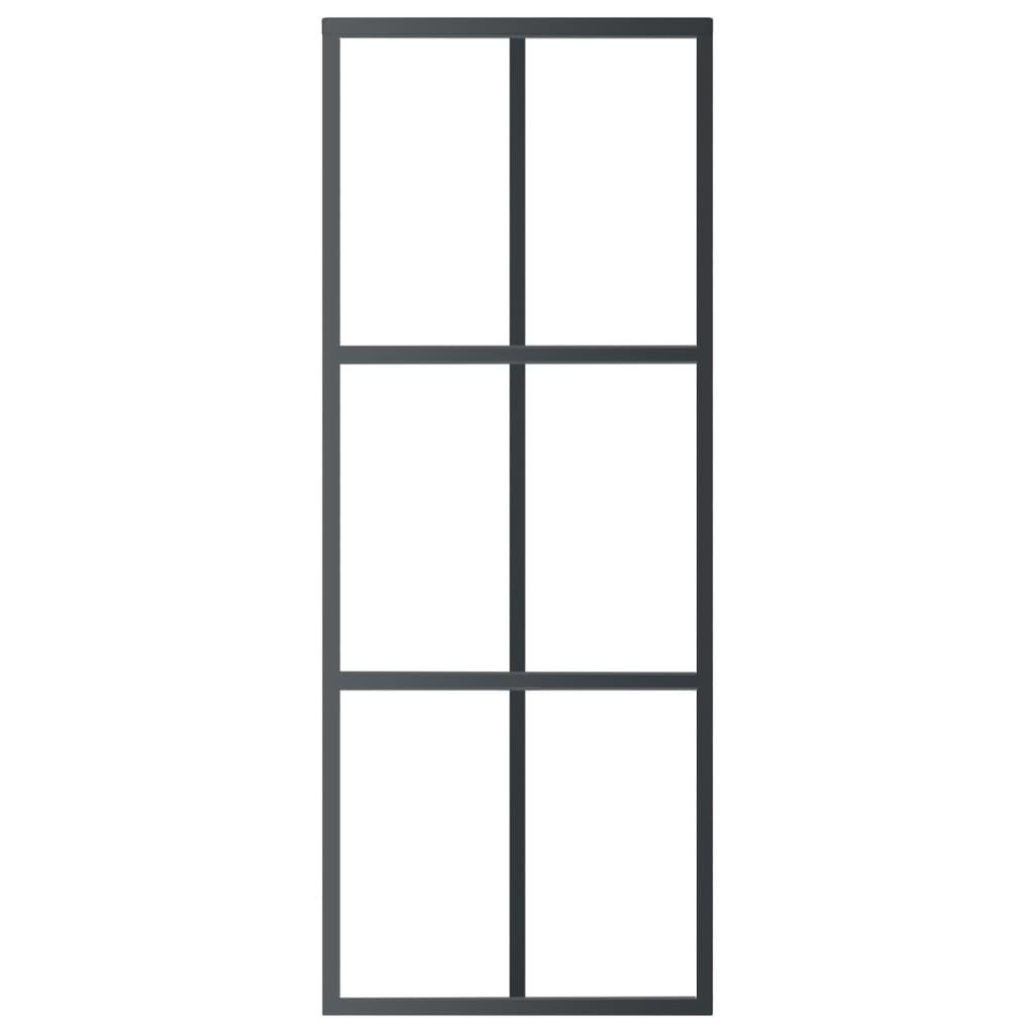 Voir la diapositive 4 : VIDAXL Porte coulissante et quincaillerie Verre ESG/Aluminium 76x205cm