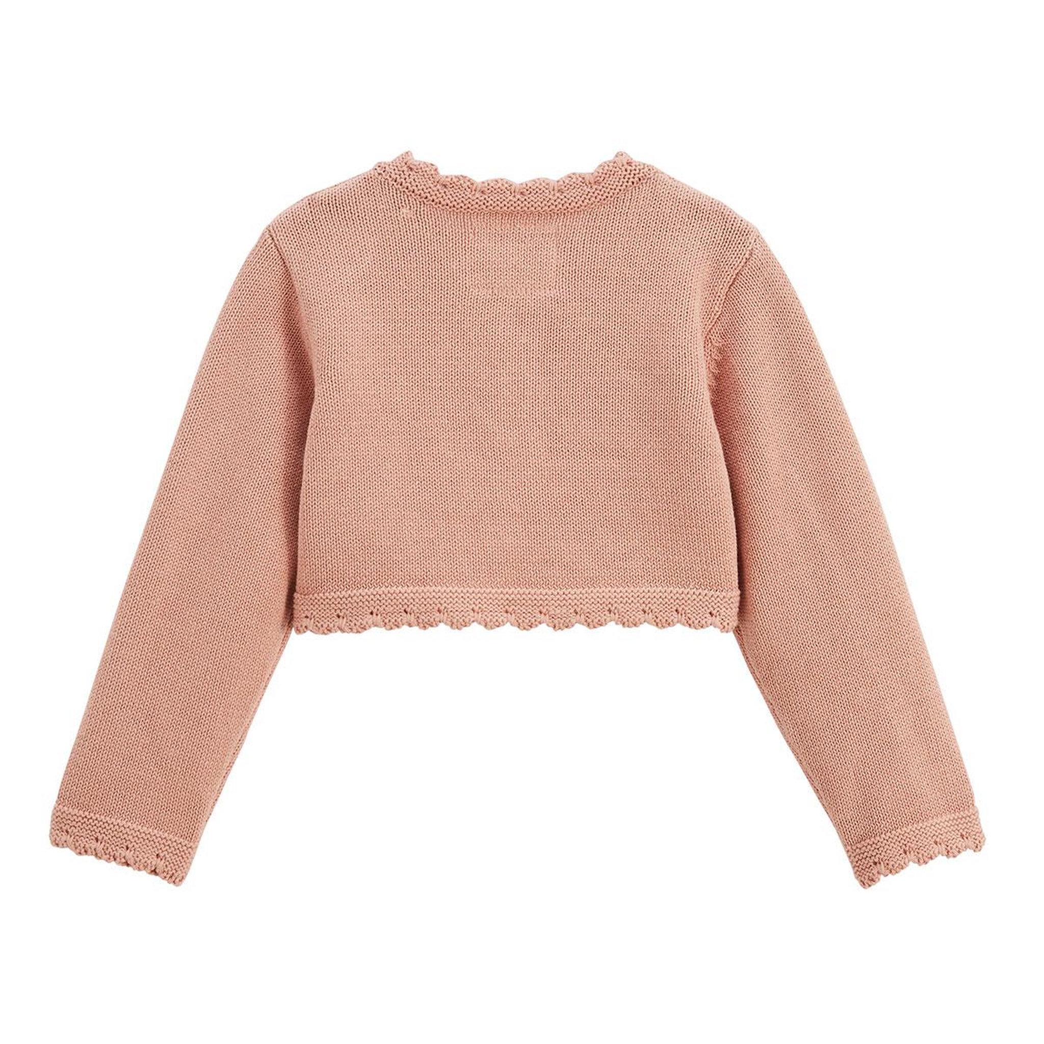 Voir la diapositive 2 : Petit Béguin Gilet enfant en tricot poésie d'été