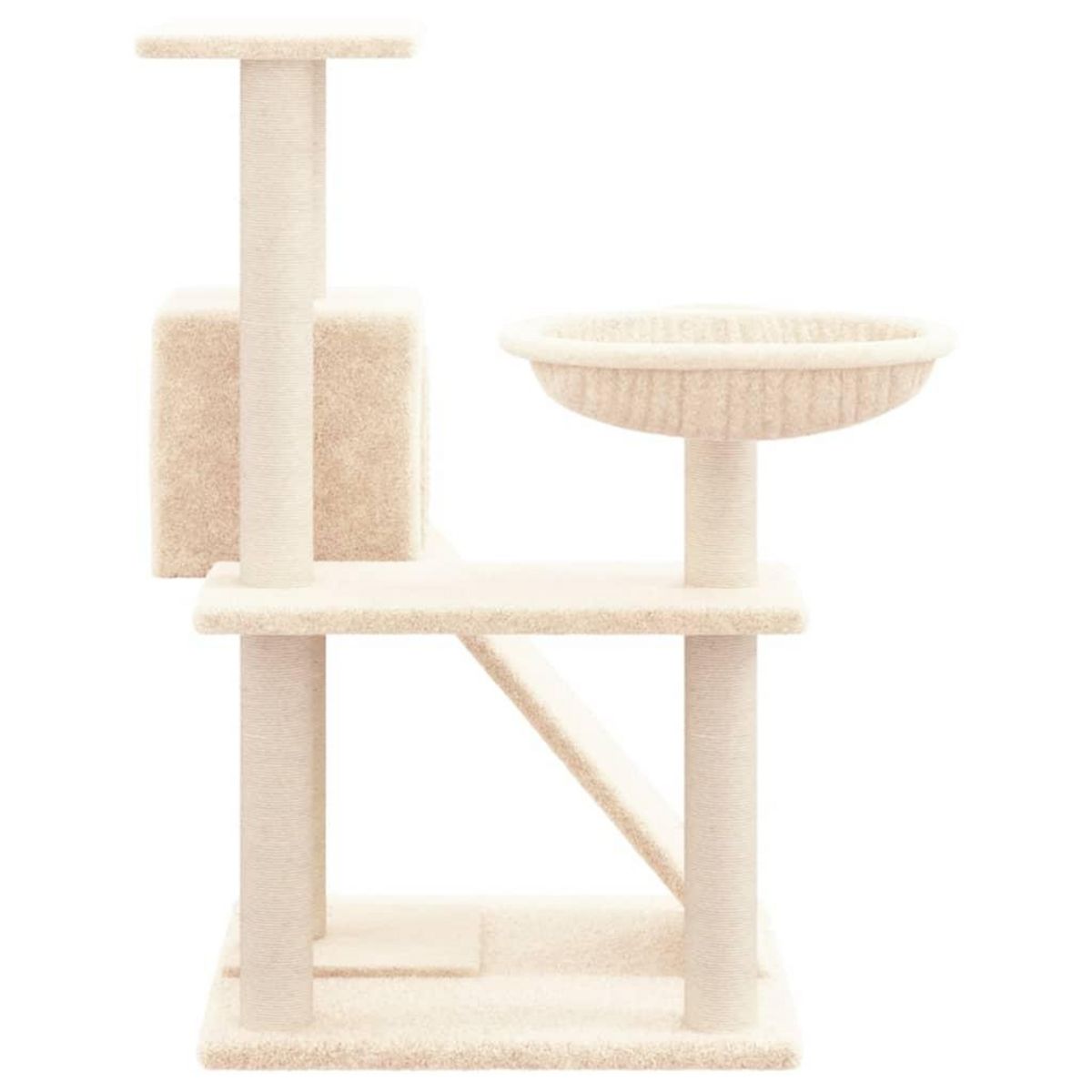 VIDAXL Arbre a chat avec griffoirs en sisal Creme 82 cm