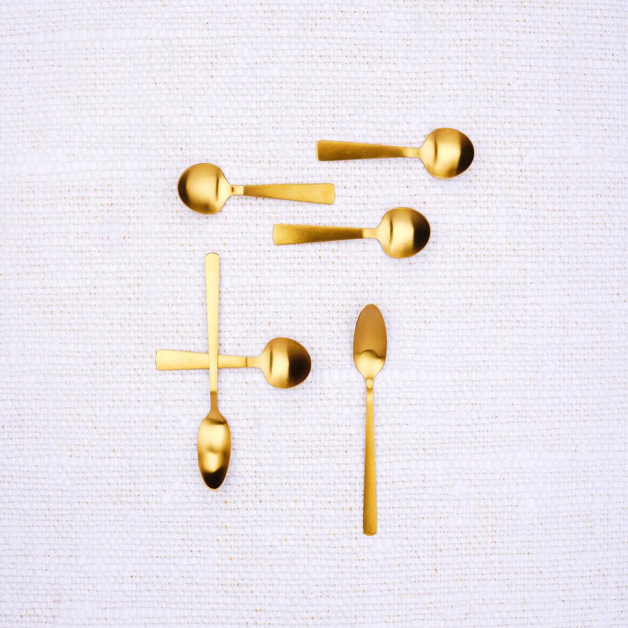 Voir la diapositive 3 : BJORN Coffret 6 petites cuillères TELMO - Gold