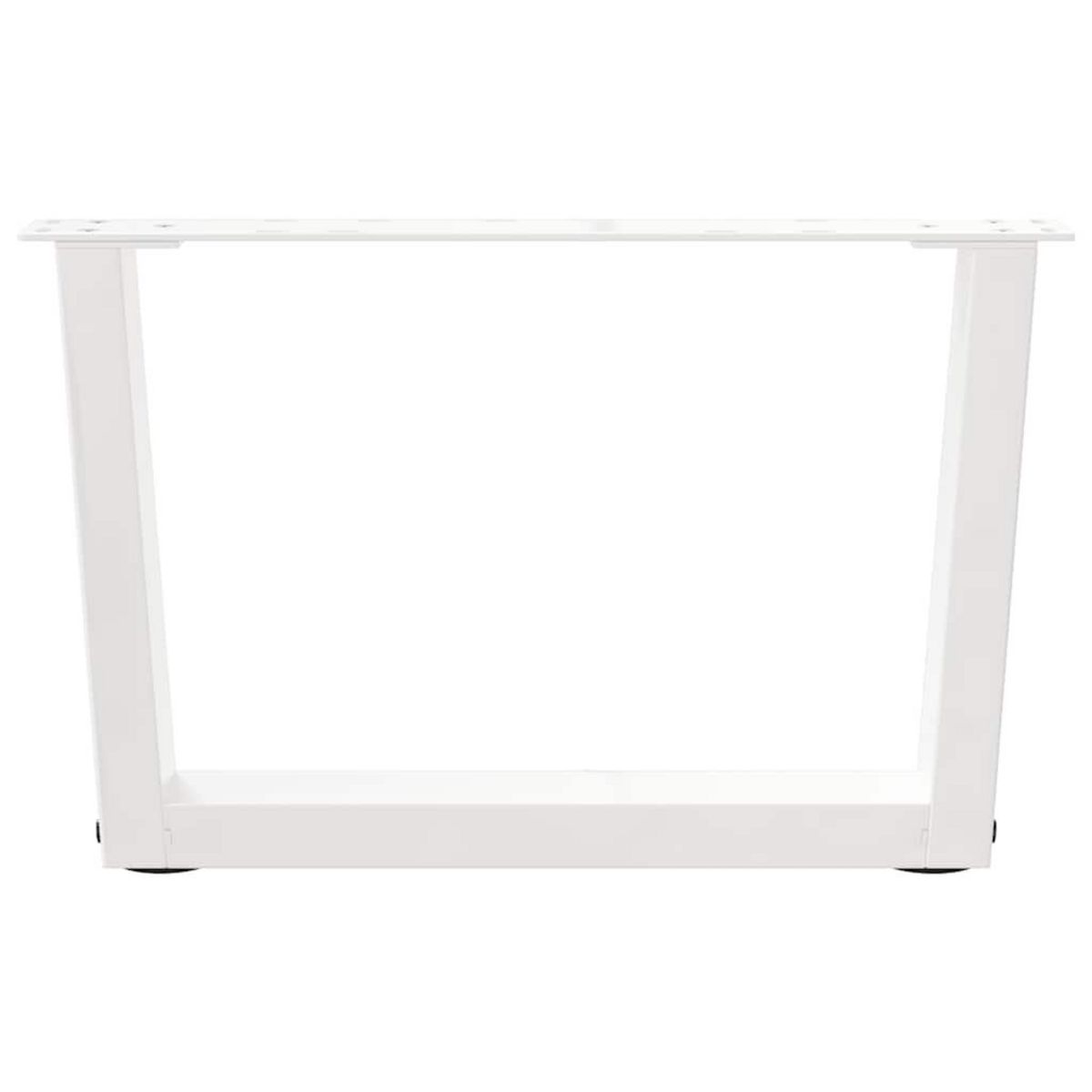 VIDAXL Pieds de table a manger forme V 2pcs blanc 60x(30-31,3)cm acier