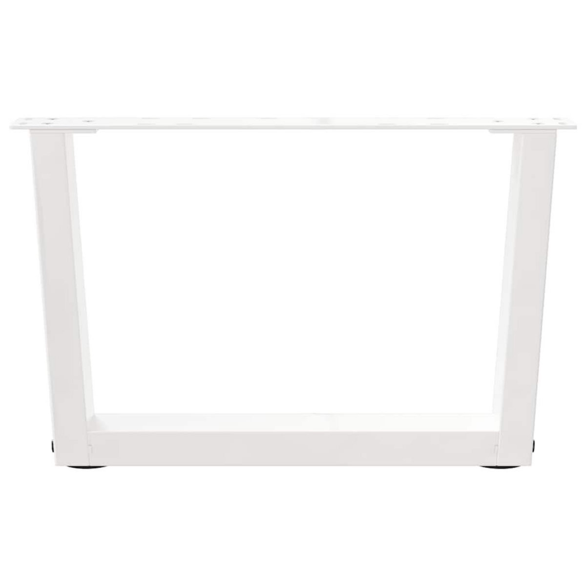 VIDAXL Pieds de table a manger forme V 2pcs blanc 60x(30-31,3)cm acier